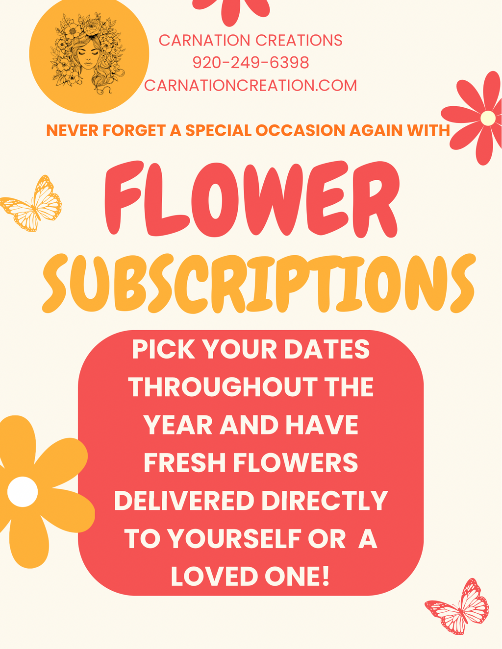 Flower Subscription - Pick your dates